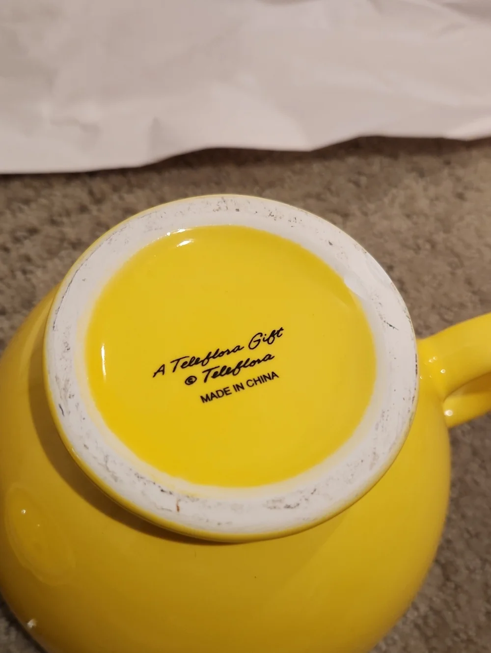 Yellow Smiley Ceramic Lidded Mug - Cheerful Home Accent